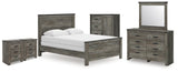 Frandern Panel Bed, Dresser, Mirror, Chest and 2 Nightstands