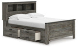Frandern Bookcase Panel Bed with Storage