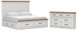 Savonport Panel Storage Bed and Dresser