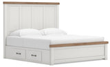 Savonport Panel Bed with Storage, Dresser and Mirror