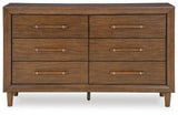 Lyncott Upholstered Bed with Dresser
