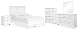 Fortman Panel Bed, Dresser, Mirror, Chest and Nightstand