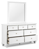 Fortman Panel Bed with Mirrored Dresser