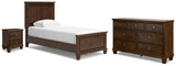 Danabrin Panel Bed, Dresser and Nightstand