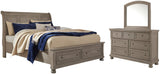 Lettner Sleigh Storage Bed, Dresser and Mirror