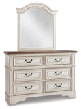Realyn Panel Bed with Mirrored Dresser, Chest and Nightstand