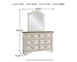 Realyn Panel Bed, Dresser, Mirror, Chest and Nightstand