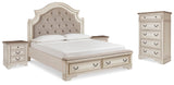 Realyn Storage Bed, Chest and 2 Nightstands