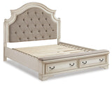 Realyn Panel Bed, Dresser, Mirror and 2 Nightstands