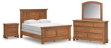 Feddinger Panel Bed with Mirrored Dresser and Nightstand
