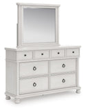 Rowlenstown Poster Bed, Dresser, Mirror and Nightstand