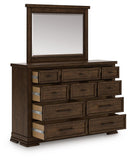 Taffenbrook Panel Storage Bed, Dresser and Mirror