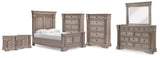 Blairhurst Panel Bed. Dresser, Mirror, 2 Chests and 2 Nightstands