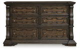 Maylee Upholstered Panel Bed, Dresser and 2 Nightstands