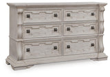 Bruchandi Upholstered Panel Bed, Dresser and Nightstand
