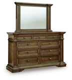 Frantanna Panel Storage Bed, Dresser and Mirror