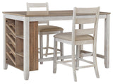 Skempton Counter Height Dining Table and 2 Bar Stools