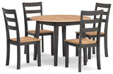 Gesthaven Extendable Dining Table and 4 Chairs