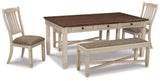 Bolanburg Dining Table and 2 Chairs and 2 Bench