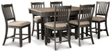 Tyler Creek Counter Height Dining Table and 6 Bar Stools