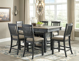 Tyler Creek Counter Height Dining Table and 6 Bar Stools