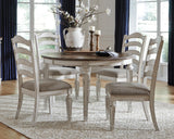 Realyn Oval Extendable Dining Table and 4 Chairs