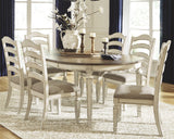 Realyn Oval Extendable Dining Table and 6 Chairs
