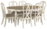 Realyn Extendable Dining Table and 6 Chairs