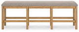 Havonplane Counter Height Extendable Dining Table and 4 Barstools and Bench with Storage