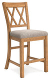 Havonplane Counter Height Extendable Dining Table and 2 Barstools and Bench