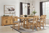 Havonplane Counter Height Extension Dining Table and 6 Barstools