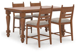 Greddinton Counter Height Dining Table and 4 Barstools