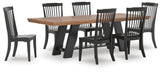 Greddinton Extension Dining Table and 6 Chairs