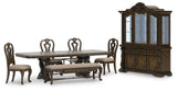 Maylee Extendable Dining Table and 4 Chairs and Bench with Storage