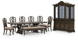 Maylee Extendable Dining Table and 6 Chairs and Bench with Storage