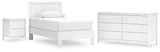 Hallityn Panel Platform Bed, Dresser and Nightstand