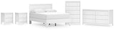 Hallityn Panel Platform Bed, Dresser, Chest and 2 Nightstands