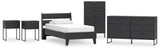Socalle Panel Platform Bed, Dresser, Chest and 2 Nightstands