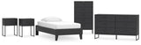 Socalle Platform Bed, Dresser, Chest and 2 Nightstands