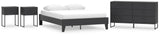 Socalle Platform Bed, Dresser and 2 Nightstands