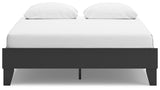 Socalle Platform Bed and 2 Nightstands