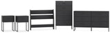 Socalle Panel Headboard, Dresser, Chest and 2 Nightstands