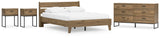 Deanlow Platform Panel Bed, Dresser and 2 Nightstands