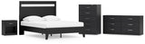 Finch Panel Platform Bed with Dresser, Chest and Nightstand