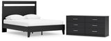 Finch Panel Platform Bed with Dresser