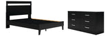 Finch Panel Platform Bed and Dresser