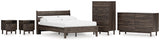 Calverson Panel Platform Bed, Dresser, Chest and 2 Nightstands