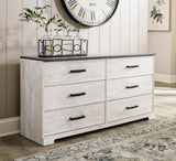 Shawburn Crossbuck Panel Headboard, Dresser and 2 Nightstands