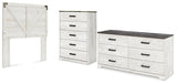 Shawburn Panel Headboard with Dresser and Chest