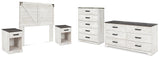 Shawburn Panel Headboard with Dresser, Chest and 2 Nightstands